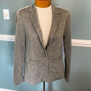 NWT Anthropologie DREW blazer. Metallic knit embroidered tuxedo stripe Sz XS
